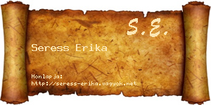 Seress Erika névjegykártya